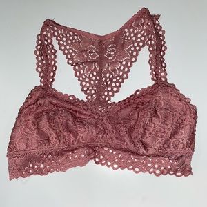 AE Aerie Pink Lace Bralette